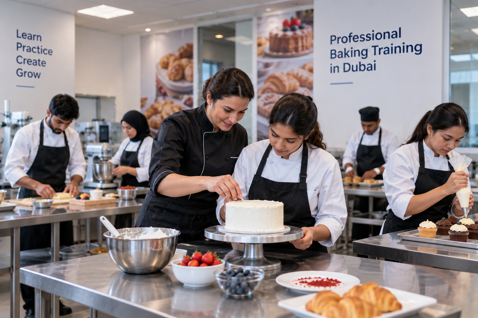 Hands-on professional baking training in Dubai