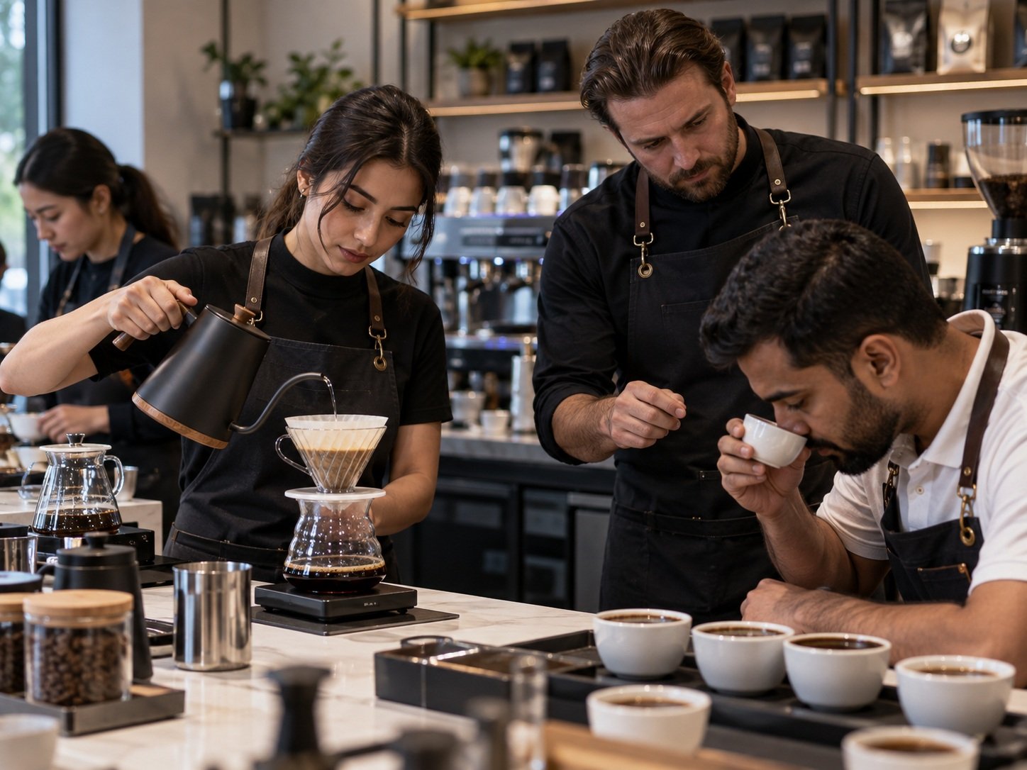 Advanced manual coffee brewing training